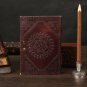 leather diary Notebook Leather Journal Semi-Precious Stone - Unlined Recycled Size - 7 x 5 in