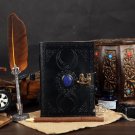 leather diary Notebook Leather Black  Journals – Moon Phase Design  Size - 7 x 5 in