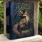 leather diary Notebook Leather Journal Fox Print Spell Book Blank Book of Shadows Size - 7 x 5 in