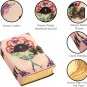 Leather diary Notebook Leather Journal Vintage Paper Pink Luna Moth Spell Book Size - 7 x 5 in
