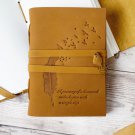 Leather diary Notebook Leather Normal Paper Inspirational Quote – Embossed Diary  Size - 7 x 5 in