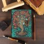 Leather diary Notebook Leather Vintage paper ,Mother of Earth with Lock Clasp Size - 7 x 5 in