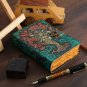 Leather diary Notebook Leather Vintage paper ,Mother of Earth with Lock Clasp Size - 7 x 5 in