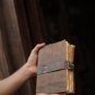 Leather diary Notebook Leather Vintage paper,side c lock diary Size - 7 x 5 in