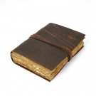 Brown Leather diary Notebook Leather Vintage paper Size - 7 x 5 in