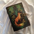 Leather diary Notebook Leather Vintage paper, Fox Printed design Size - 7 x 5 in