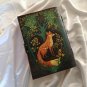 Leather diary Notebook Leather Vintage paper, Fox Printed design Size - 7 x 5 in