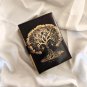 Leather diary Notebook Leather Vintage paper, Golden Tree Printed design Size - 7 x 5 in