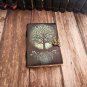 Leather diary Notebook Leather Vintage paper, Tree Printed Leather Journal Size - 7 x 5 in