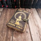 Leather diary Notebook Leather Vintage paper, Stay Wild Moon Child Printed Size - 7 x 5 in
