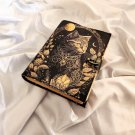 Leather diary Notebook Leather Vintage paper, Cat Printed Leather Journal Size - 7 x 5 in