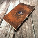 Leather diary Notebook Leather Normal Paper, Embossed & stone Leather Journal Size - 7 x 5 in