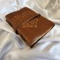 Brown Leather diary Notebook, Leather Journal Vintage paper, Heart Embossed design Size - 7 x 5 in