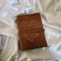 Brown Leather diary Notebook, Leather Journal Vintage paper, Heart Embossed design Size - 7 x 5 in