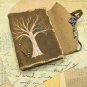 Brown,Leather diary,Notebook,Leather Journal,Vintage paper,Tree Embossed design,Size - 7 x 5 in