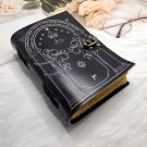 Black,Leather diary,Notebook,Leather Journal,Vintage paper,Door/During Printed design,Size - 7x5 in