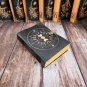 Leather diary,Leather Journal,Vintage paper, Moon Face Printed design,Size - 7 x 5 in