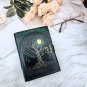 Leather diary,Leather Journal,Vintage paper, Tree & Moon Printed design,Size - 7 x 5 in