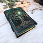 Leather diary,Leather Journal,Vintage paper, Tree & Moon Printed design,Size - 7 x 5 in