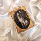 Leather diary,Leather Journal,Vintage paper, Wolf Printed design,Size - 7 x 5 in