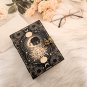 Leather diary,Leather Journal,Vintage paper, Sun & Moon Printed design,Size - 7 x 5 in