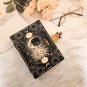 Leather diary,Leather Journal,Vintage paper, Sun & Moon Printed design,Size - 7 x 5 in