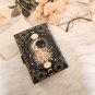 Leather diary,Leather Journal,Vintage paper, Sun & Moon Printed design,Size - 7 x 5 in