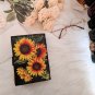 Leather diary,Leather Journal,Vintage paper, Sunflower Printed design,Size - 7 x 5 in