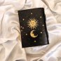 Leather diary,Leather Journal,Vintage paper, Half Moon & Sun Printed design,Size - 7 x 5 in