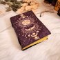 Leather diary,Leather Journal,Vintage paper, Sun & Moon Printed design,Size - 7 x 5 in