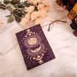 Leather diary,Leather Journal,Vintage paper, Sun & Moon Printed design,Size - 7 x 5 in