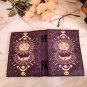 Leather diary,Leather Journal,Vintage paper, Sun & Moon Printed design,Size - 7 x 5 in