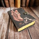 Handmade,Leather diary, Leather Journal,Vintage paper,  Printed design, Size - 7 x 5 in