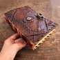 Handmade, Leather diary, Vintage Paper, Hocus-Pocus Embossed design,Leather Journal Size - 7 x 5 in