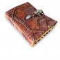 Handmade, Leather diary, Vintage Paper, Hocus-Pocus Embossed design,Leather Journal Size - 7 x 5 in