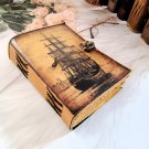 Handmade,Leather diary, Vintage paper,  Printed design, multi colour, Size - 7 x 5 in