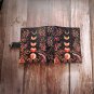 Handmade,Leather diary, Vintage paper, Moon & Flower Printed design, multi colour, Size - 7 x 5 in