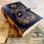 Handmade,Leather diary, Vintage paper, Cat Printed design, multi colour, Size - 7 x 5 in