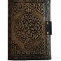 Handmade, Leather diary, Vintage Paper, Stone with Triple Moon Embossed design Size - 7 x 5 in