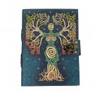 Handmade,Leather diary, Vintage paper, Mother Of Earth Printed design, multi colour, Size - 7 x 5 in