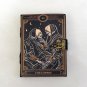 Handmade,Leather diary, Vintage paper, THE Lovers Printed design, multi colour, Size - 7 x 5 in
