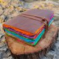 Handmade,Leather diary, Vintage multi colour paper, , Size - 7 x 5 in