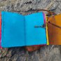 Handmade,Leather diary, Vintage multi colour paper, , Size - 7 x 5 in