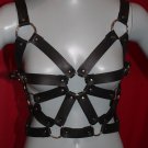AUTHENTIC LEATHER Chest Harness Over Boob Strap Punk Rock Gothic Fetish MEDEA