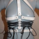 AUTHENTIC LEATHER Halter Neck Laced Chest Harness Punk Rock Gothic Fetish CIRCE
