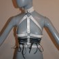 AUTHENTIC LEATHER Halter Neck Laced Chest Harness Punk Rock Gothic Fetish CIRCE