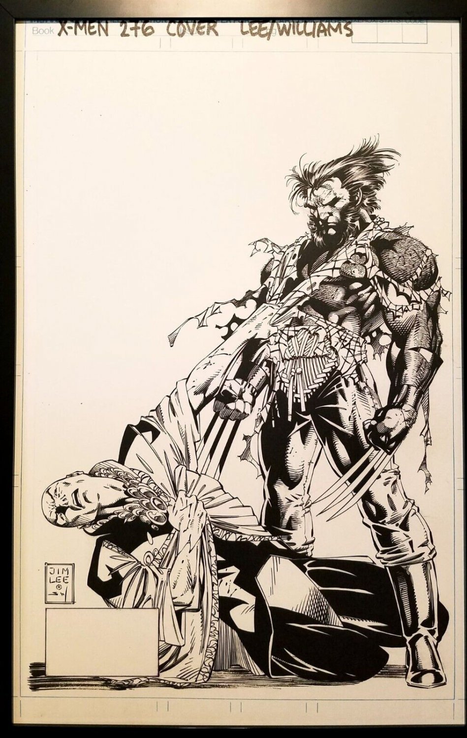 X-Men #276 Wolverine by Jim Lee 11x17 FRAMED Original Art Poster Marvel ...