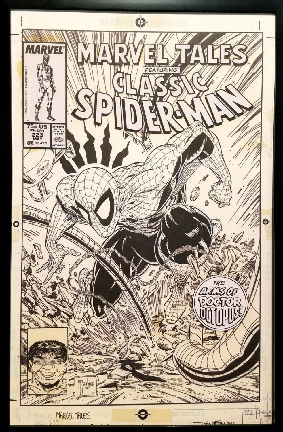 Marvel Tales #223 by Todd McFarlane 11x17 FRAMED Original Art Print Comic Poster