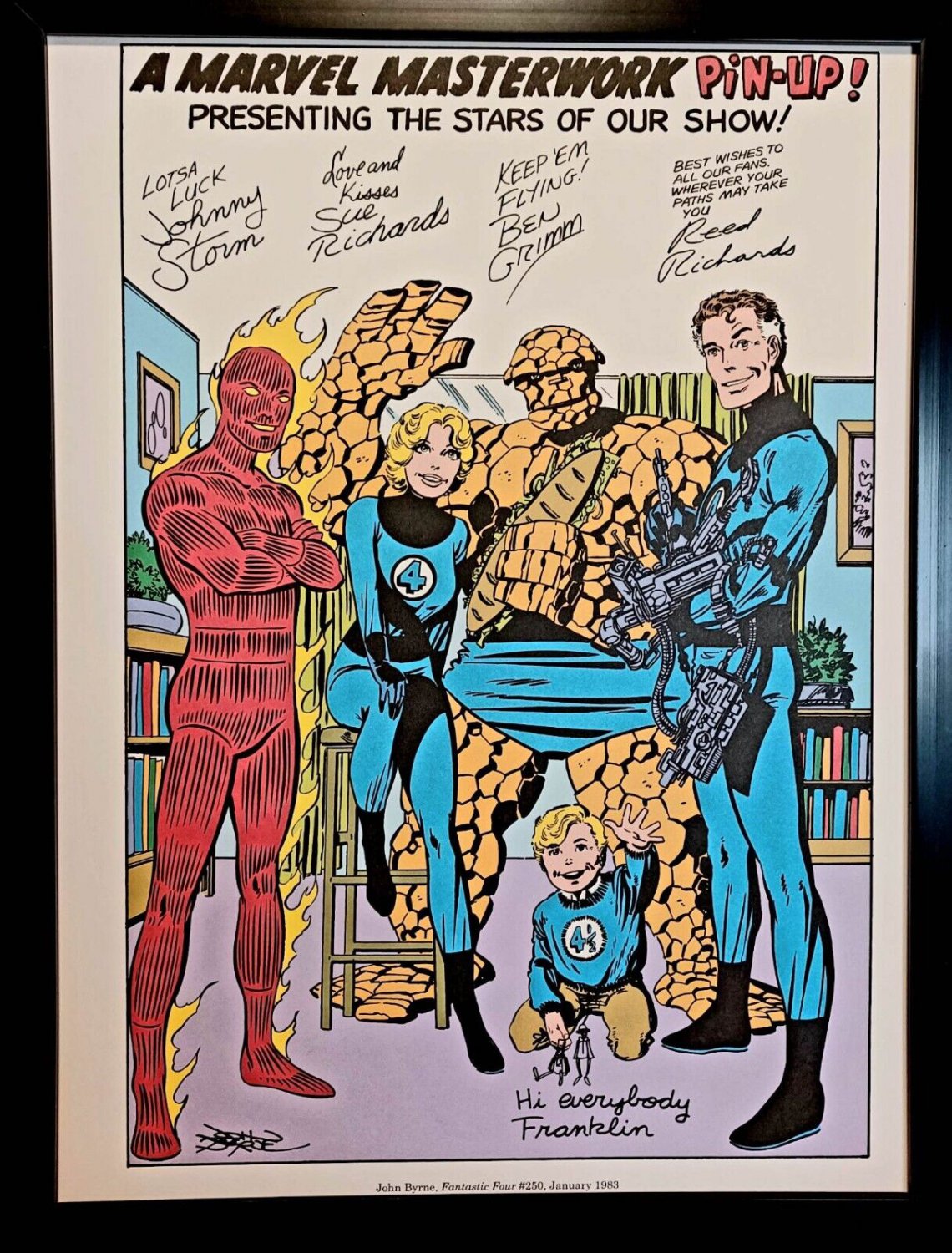 Fantastic Four by John Byrne 9x12 FRAMED Marvel Comics Vintage Art Print Poster