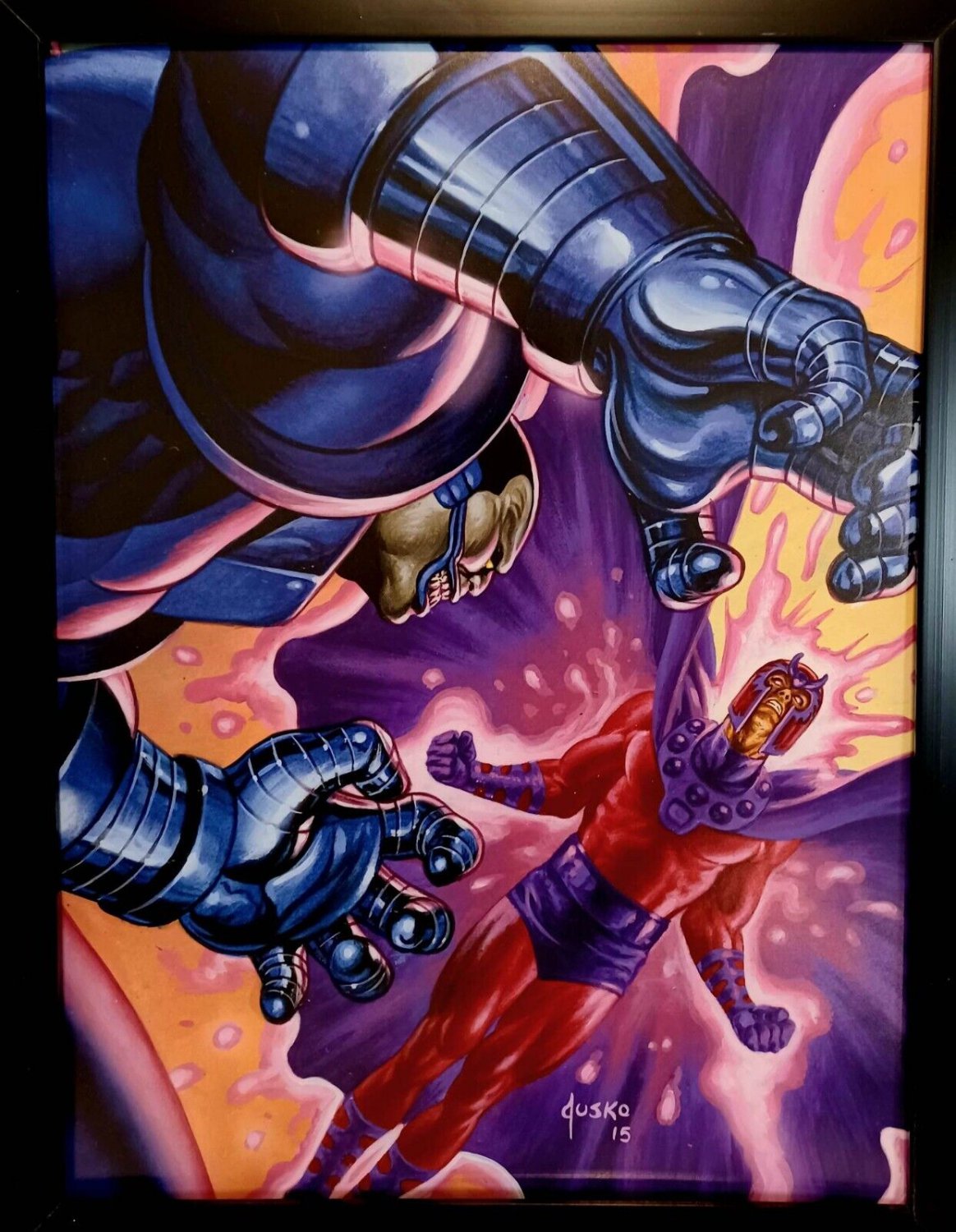 Apocalypse Magneto Marvel Masterpieces by Joe Jusko 9x12 FRAMED Comics Art Print